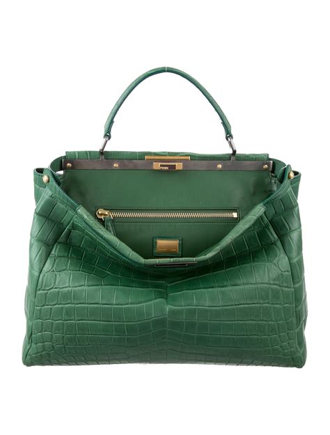 fendi peekaboo crocodile